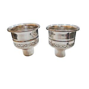 Vintage Sterling Pair Of Liner Cups For Candlesticks (A8837)